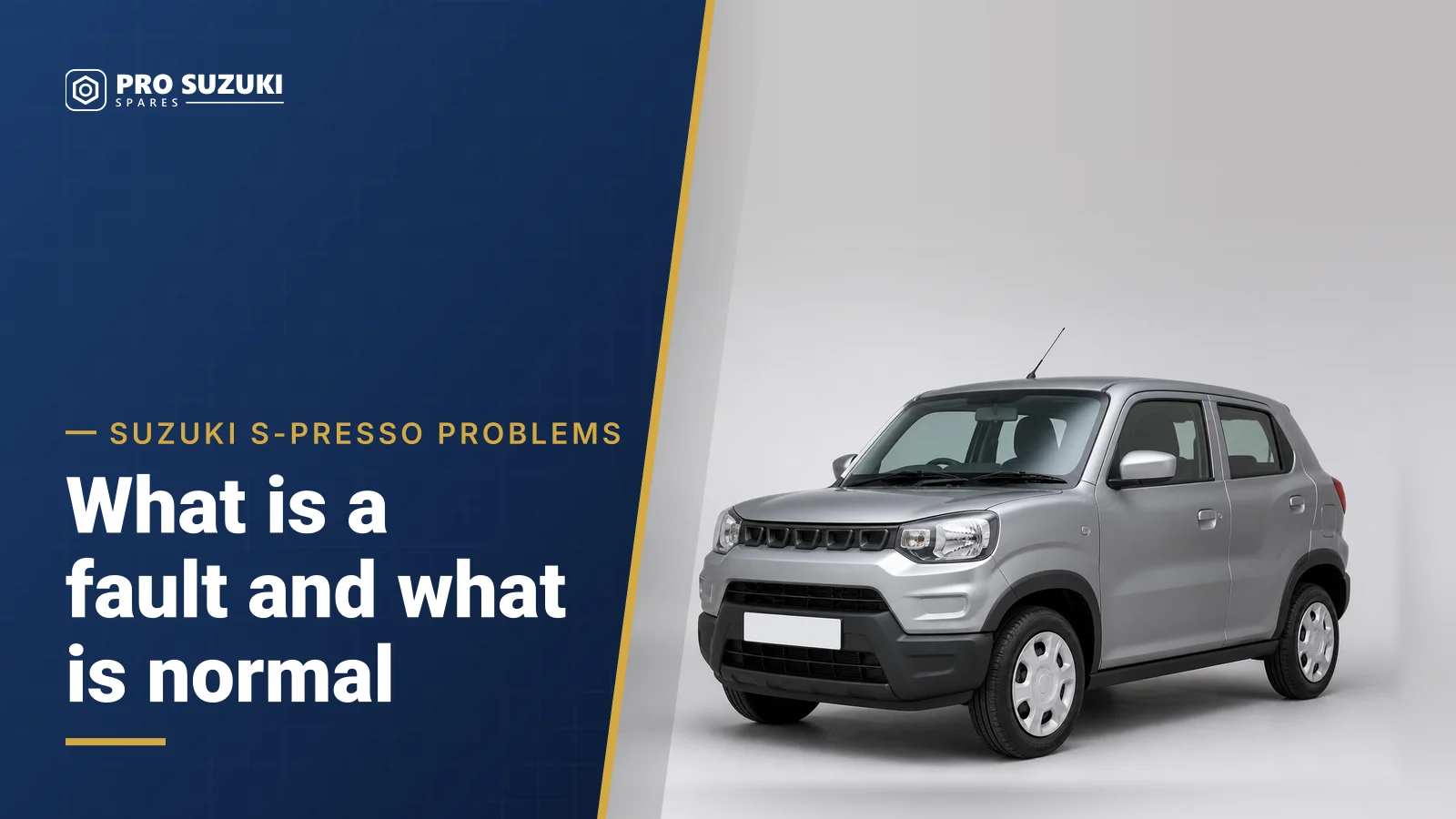 Suzuki S-Presso problems: what is a fault and what is normal
